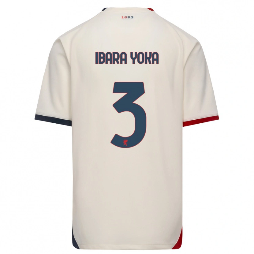 Danxen Uomo Maglia Rafael Ibara Yoka #3 Bianco Avorio Rosso Kit Gara Away 2026/27 Maglietta