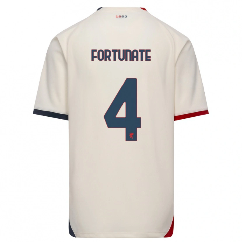 Danxen Uomo Maglia Tony Fortunate #4 Bianco Avorio Rosso Kit Gara Away 2026/27 Maglietta