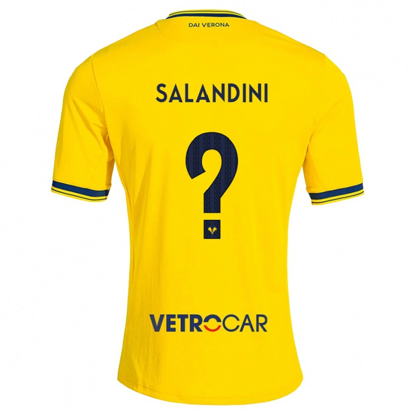 Danxen Uomo Maglia Luca Salandini #0 Giallo Rosso Kit Gara Away 2026/27 Maglietta