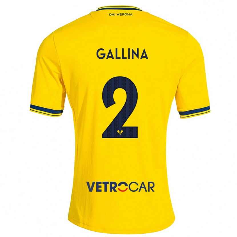 Danxen Uomo Maglia André Gallina #2 Giallo Rosso Kit Gara Away 2026/27 Maglietta