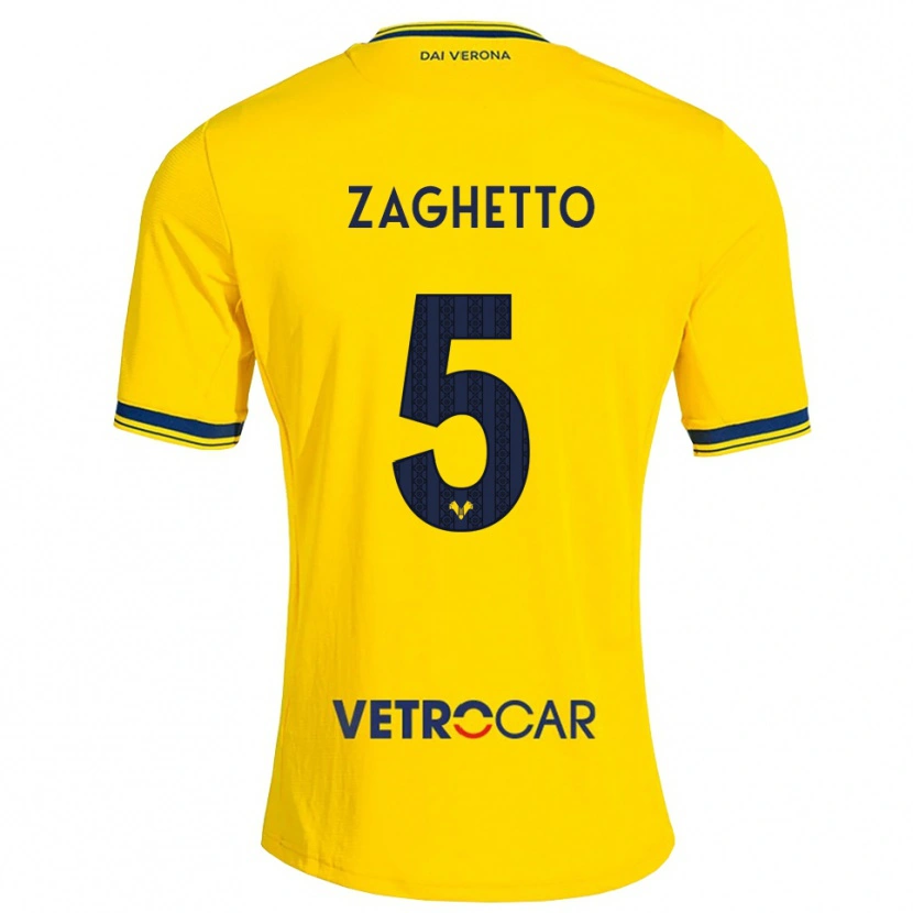 Danxen Uomo Maglia Habib Zaghetto #5 Giallo Rosso Kit Gara Away 2026/27 Maglietta