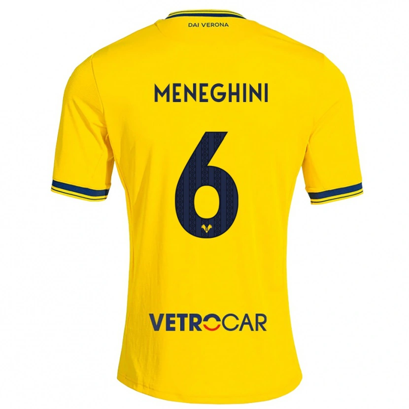 Danxen Uomo Maglia Sofia Meneghini #6 Giallo Rosso Kit Gara Away 2026/27 Maglietta