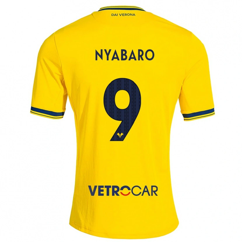 Danxen Uomo Maglia Nicholas Nyabaro #9 Giallo Rosso Kit Gara Away 2026/27 Maglietta
