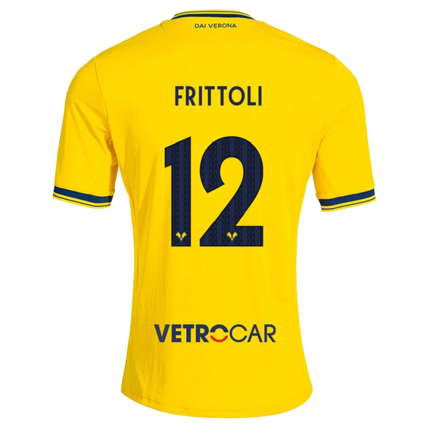Danxen Uomo Maglia Riccardo Frittoli #12 Giallo Rosso Kit Gara Away 2026/27 Maglietta