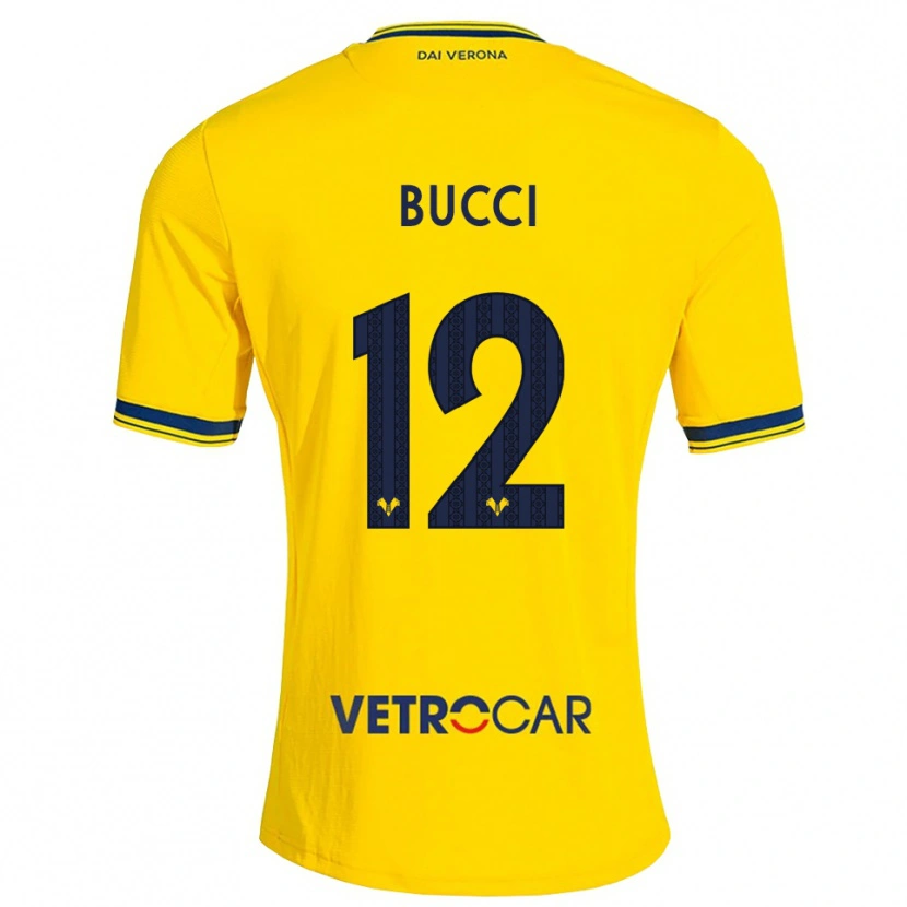 Danxen Uomo Maglia Irene Bucci #12 Giallo Rosso Kit Gara Away 2026/27 Maglietta