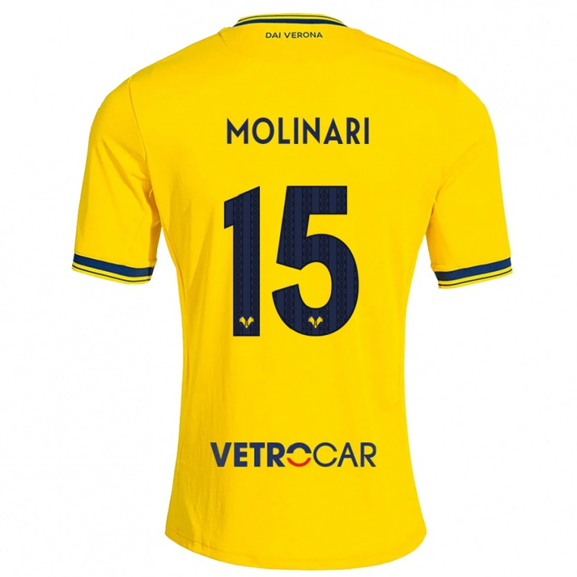 Danxen Uomo Maglia Gabriele Molinari #15 Giallo Rosso Kit Gara Away 2026/27 Maglietta