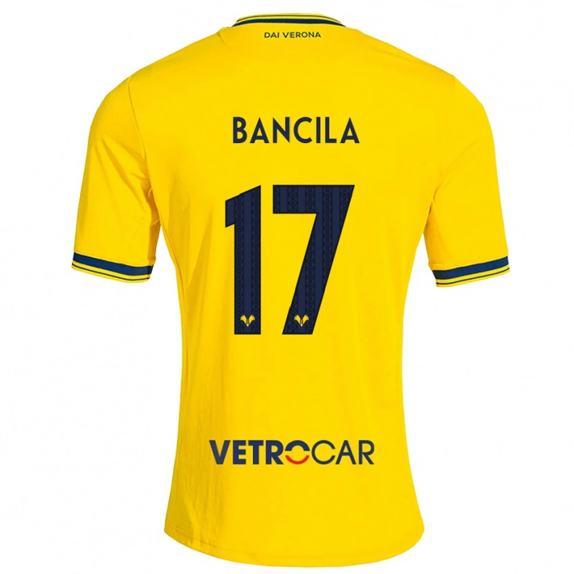 Danxen Uomo Maglia Darius Bancila #17 Giallo Rosso Kit Gara Away 2026/27 Maglietta