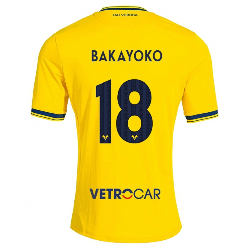 Danxen Uomo Maglia Dramane Bayoko #18 Giallo Rosso Kit Gara Away 2026/27 Maglietta