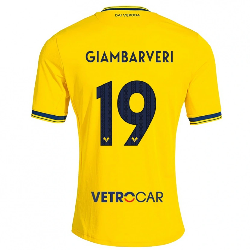 Danxen Uomo Maglia Mattia Giambarveri #19 Giallo Rosso Kit Gara Away 2026/27 Maglietta