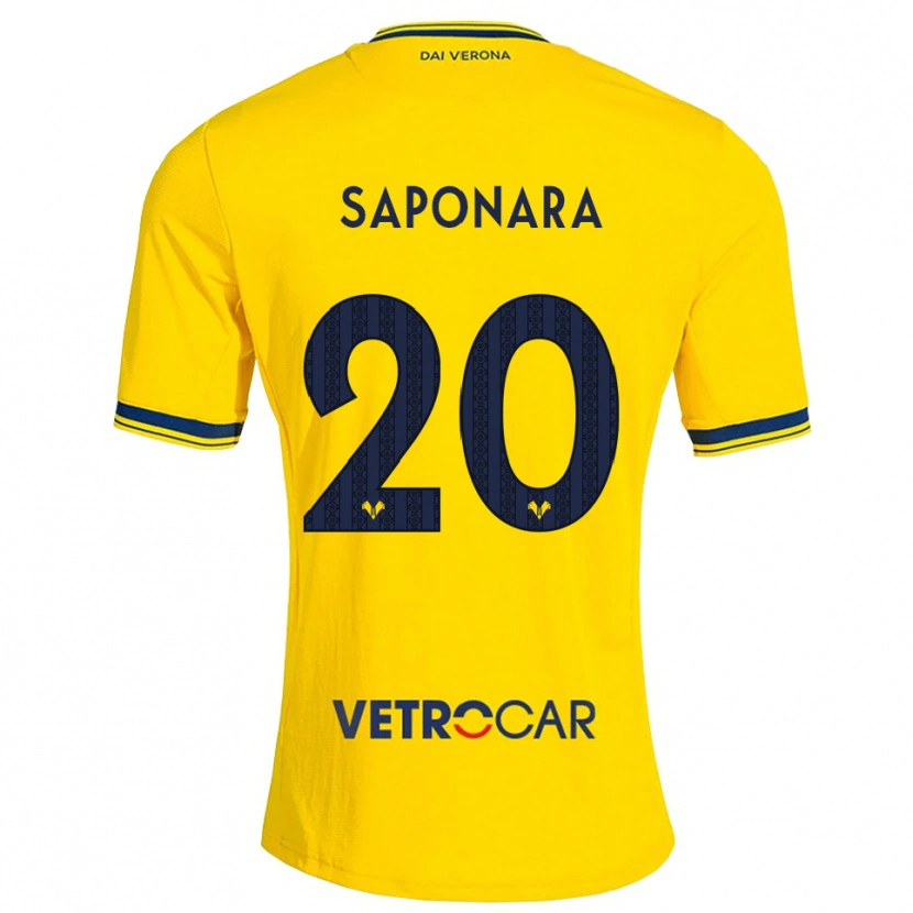 Danxen Uomo Maglia Riccardo Saponara #20 Giallo Rosso Kit Gara Away 2026/27 Maglietta