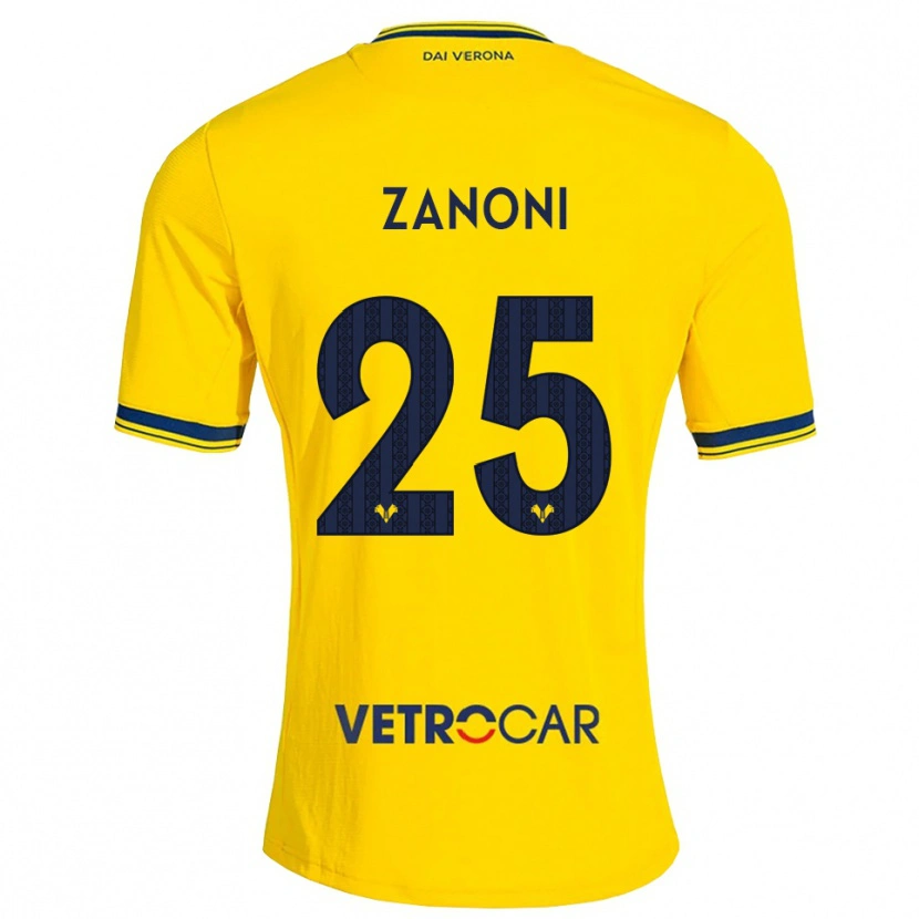 Danxen Uomo Maglia Greta Zanoni #25 Giallo Rosso Kit Gara Away 2026/27 Maglietta