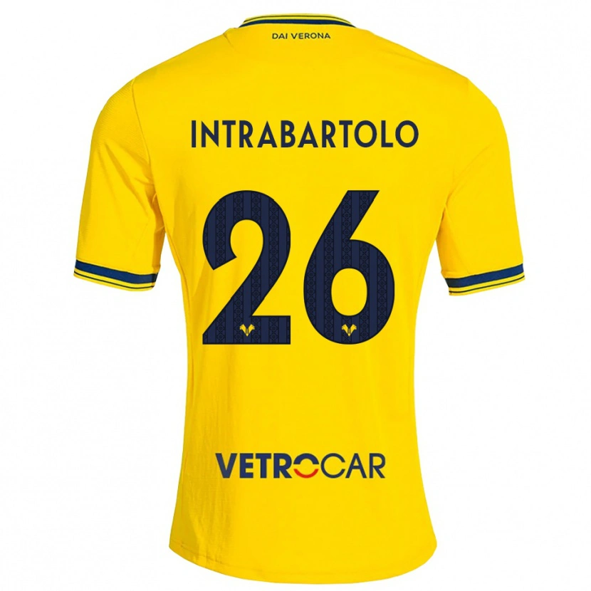 Danxen Uomo Maglia Denis Intrabartolo #26 Giallo Rosso Kit Gara Away 2026/27 Maglietta