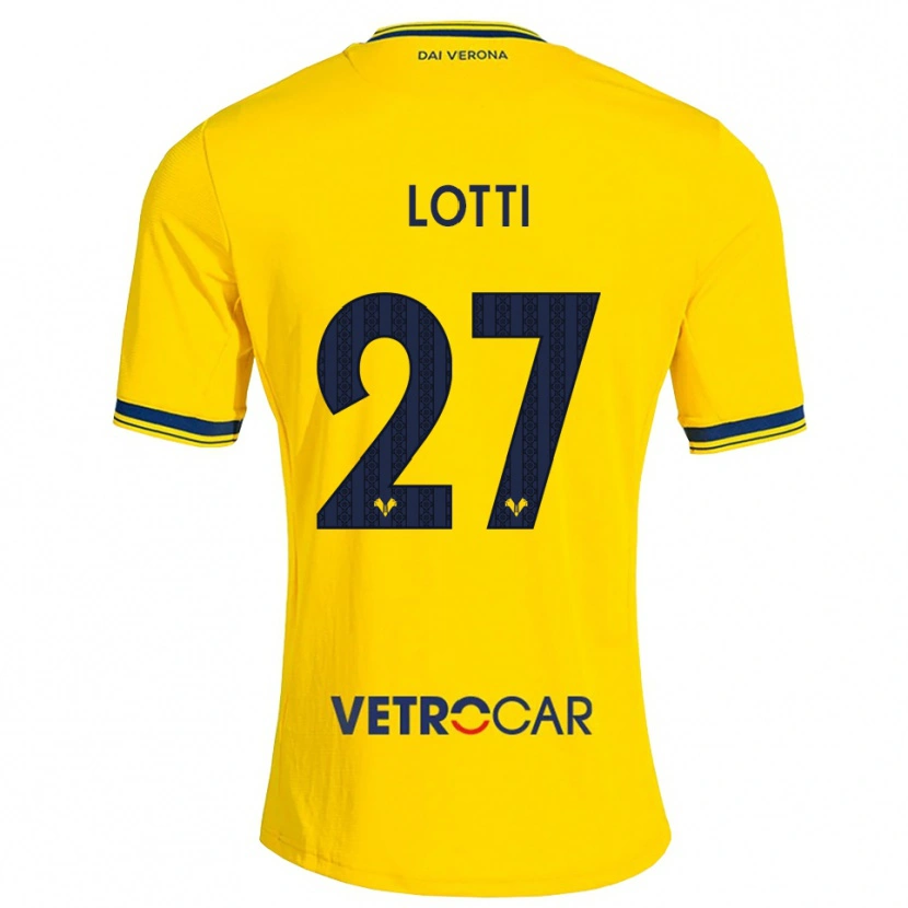 Danxen Uomo Maglia Irene Lotti #27 Giallo Rosso Kit Gara Away 2026/27 Maglietta