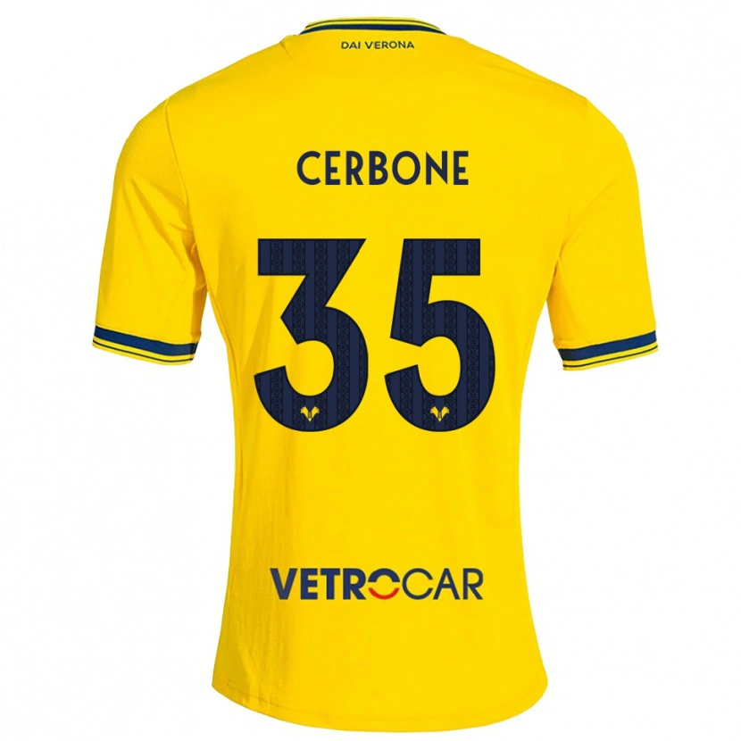 Danxen Uomo Maglia Salvatore Cerbone #35 Giallo Rosso Kit Gara Away 2026/27 Maglietta