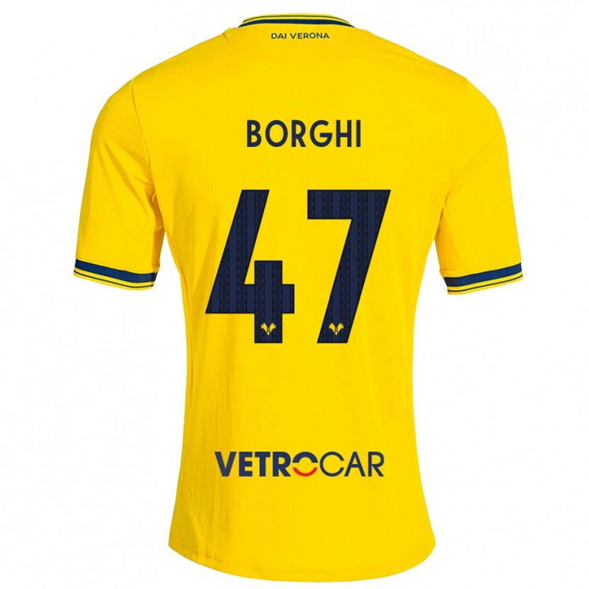 Danxen Uomo Maglia Arthur Borghi #47 Giallo Rosso Kit Gara Away 2026/27 Maglietta