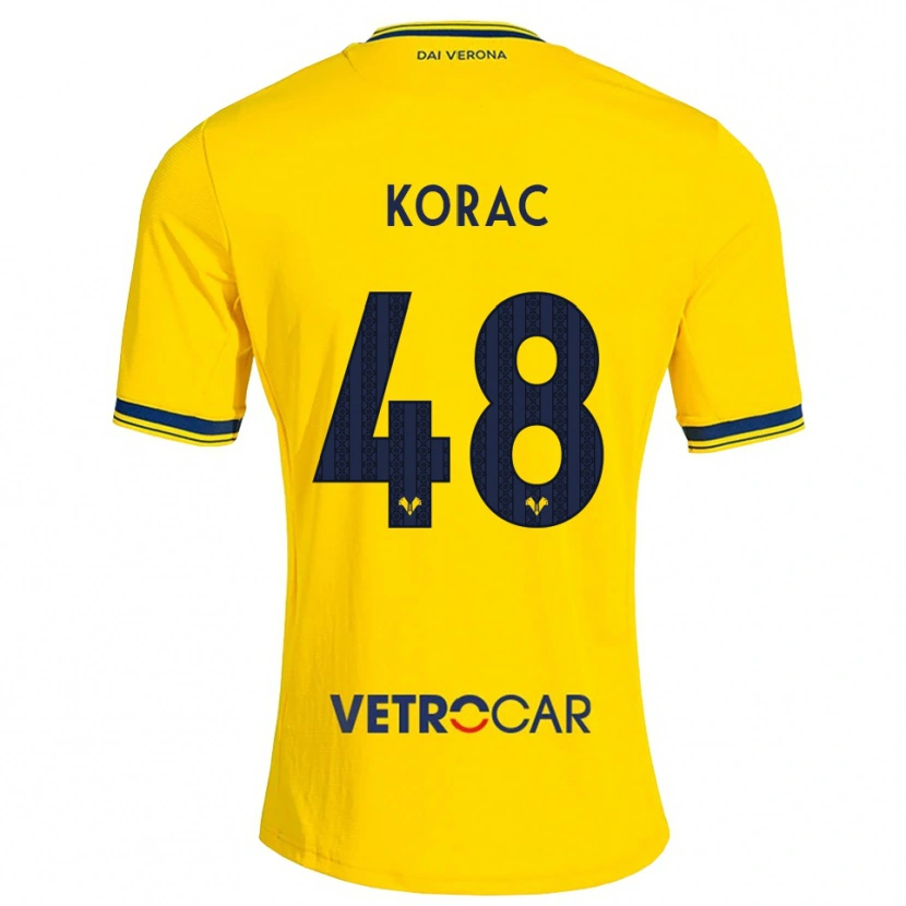 Danxen Uomo Maglia Seid Korac #48 Giallo Rosso Kit Gara Away 2026/27 Maglietta