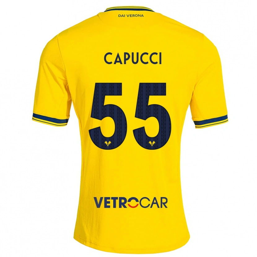 Danxen Uomo Maglia Laura Capucci #55 Giallo Rosso Kit Gara Away 2026/27 Maglietta