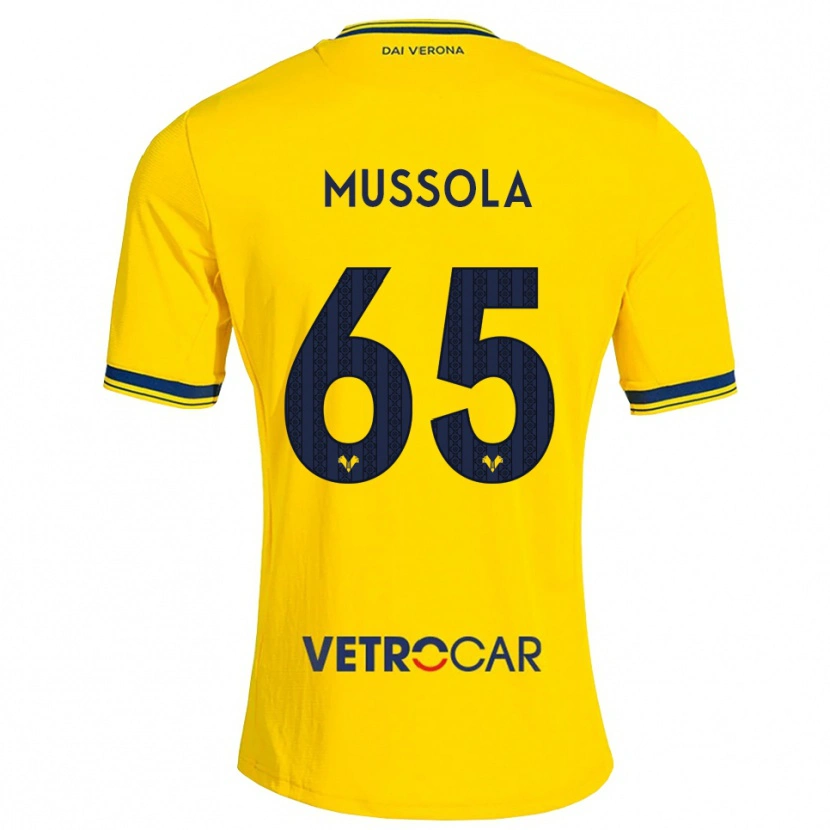 Danxen Uomo Maglia Matteo Mussola #65 Giallo Rosso Kit Gara Away 2026/27 Maglietta