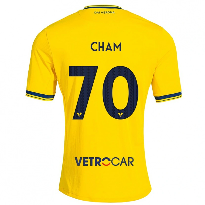 Danxen Uomo Maglia Fallou Cham #70 Giallo Rosso Kit Gara Away 2026/27 Maglietta