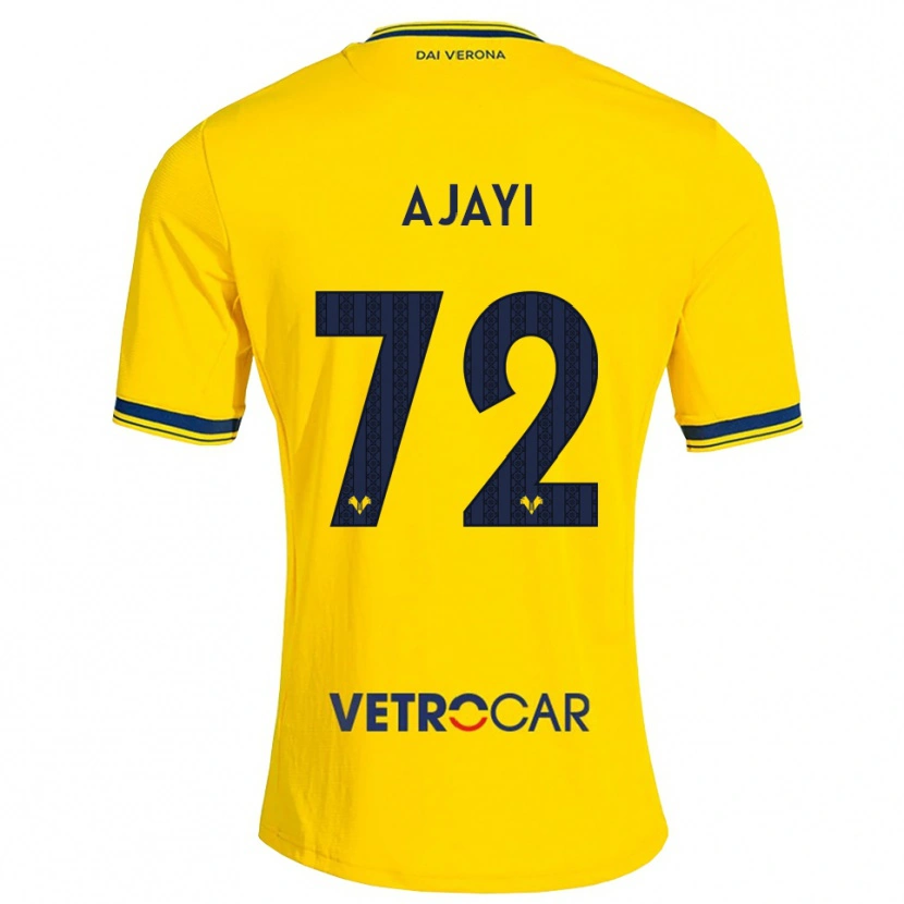Danxen Uomo Maglia Junior Ajayi #72 Giallo Rosso Kit Gara Away 2026/27 Maglietta