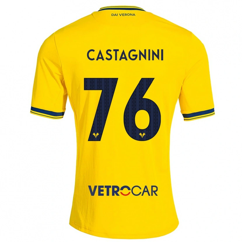Danxen Uomo Maglia Mirko Castagnini #76 Giallo Rosso Kit Gara Away 2026/27 Maglietta