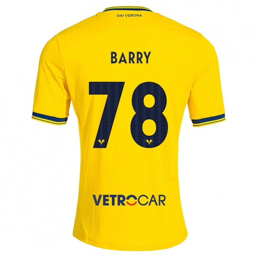 Danxen Uomo Maglia Oumar Barry #78 Giallo Rosso Kit Gara Away 2026/27 Maglietta