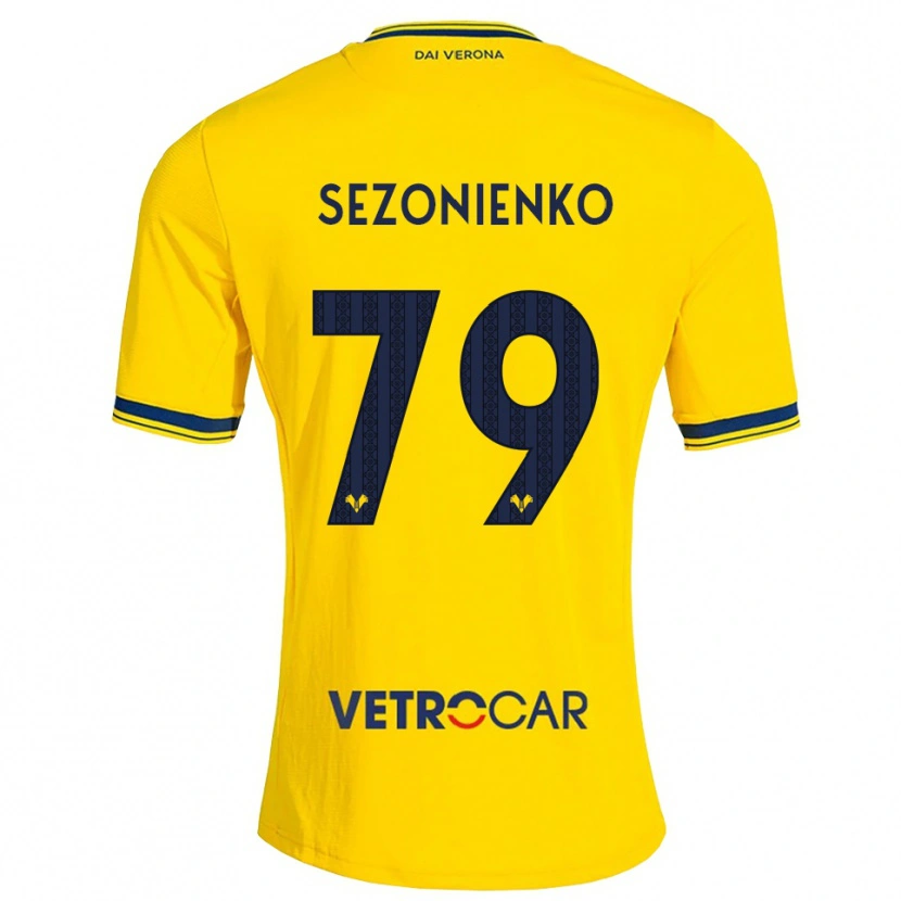 Danxen Uomo Maglia Kacper Sezonienko #79 Giallo Rosso Kit Gara Away 2026/27 Maglietta