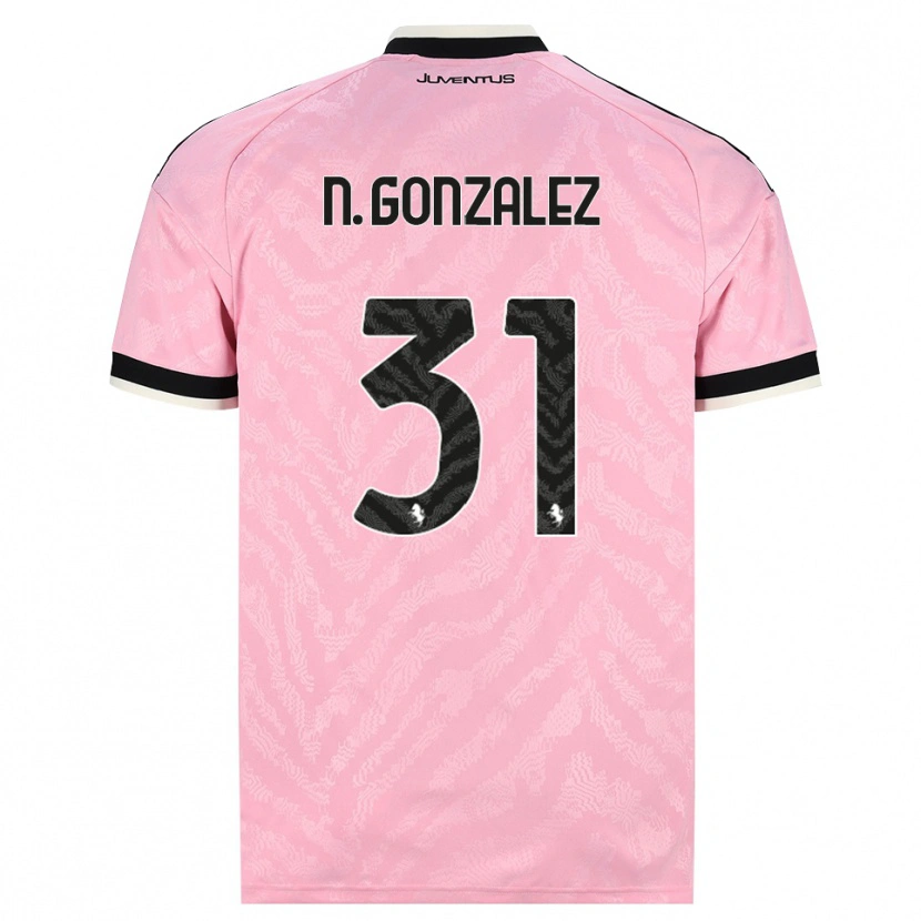 Danxen Uomo Maglia Nico González #31 Rosa Nero Kit Gara Away 2026/27 Maglietta