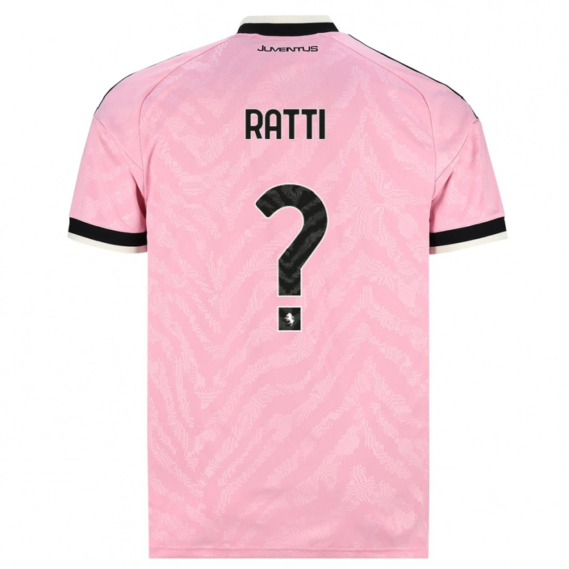 Danxen Uomo Maglia Leonardo Ratti #0 Rosa Nero Kit Gara Away 2026/27 Maglietta