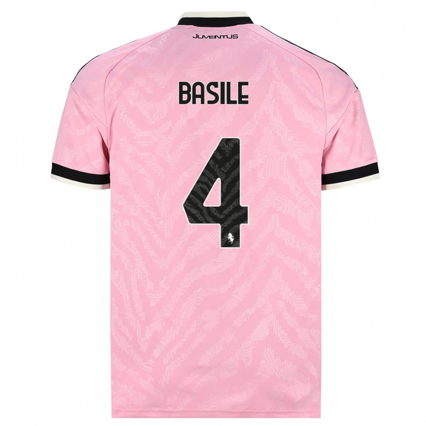 Danxen Uomo Maglia Piergiorgio Basile #4 Rosa Nero Kit Gara Away 2026/27 Maglietta