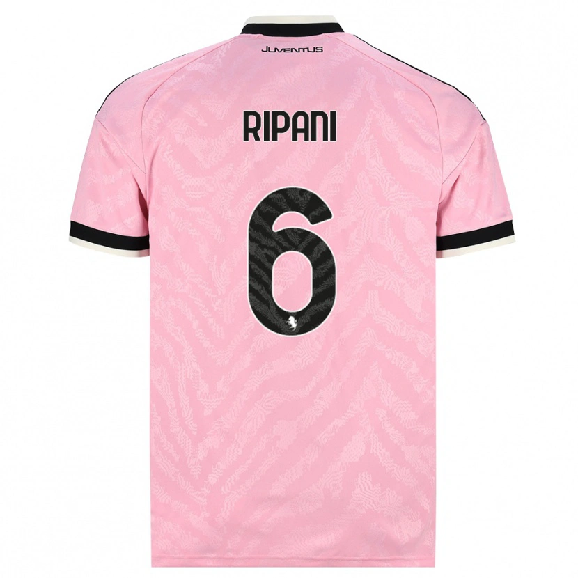 Danxen Uomo Maglia Diego Ripani #6 Rosa Nero Kit Gara Away 2026/27 Maglietta