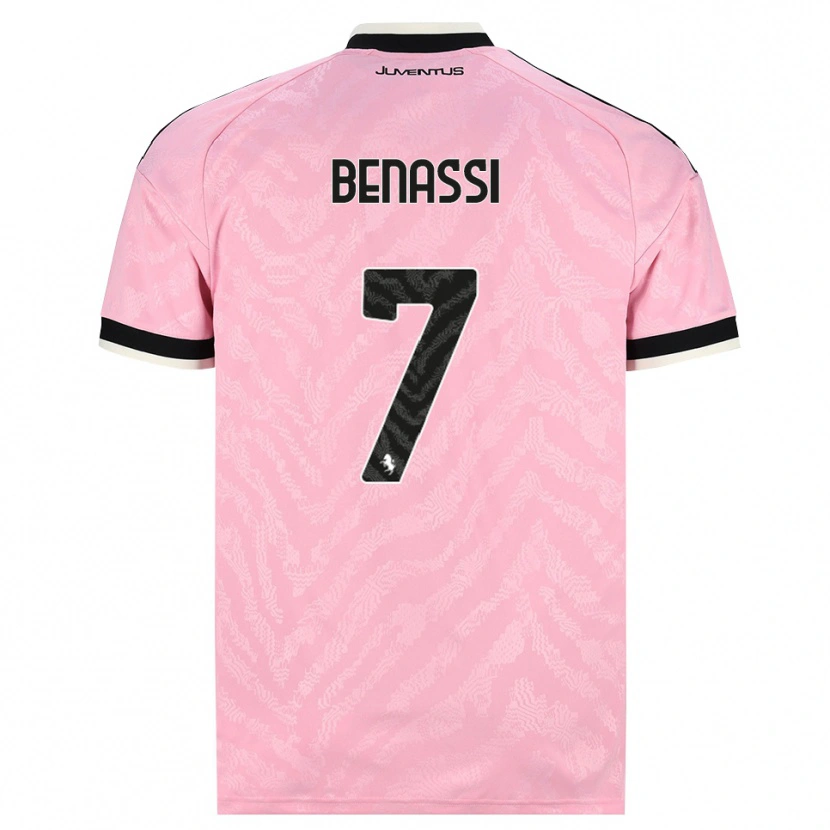 Danxen Uomo Maglia Federico Benassi #7 Rosa Nero Kit Gara Away 2026/27 Maglietta