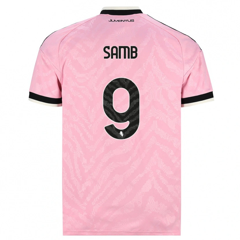 Danxen Uomo Maglia Demba Samb #9 Rosa Nero Kit Gara Away 2026/27 Maglietta