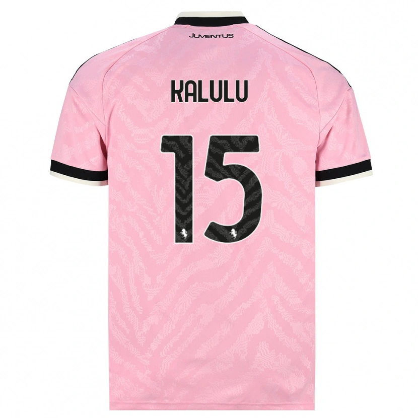 Danxen Uomo Maglia Pierre Kalulu #15 Rosa Nero Kit Gara Away 2026/27 Maglietta