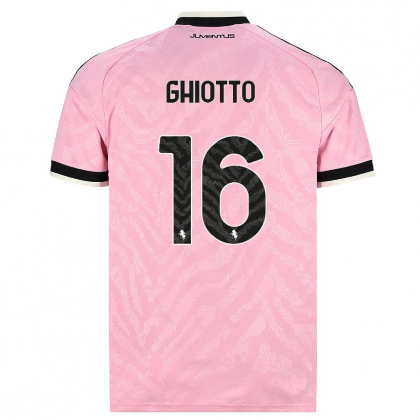 Danxen Uomo Maglia Alessandro Ghiotto #16 Rosa Nero Kit Gara Away 2026/27 Maglietta
