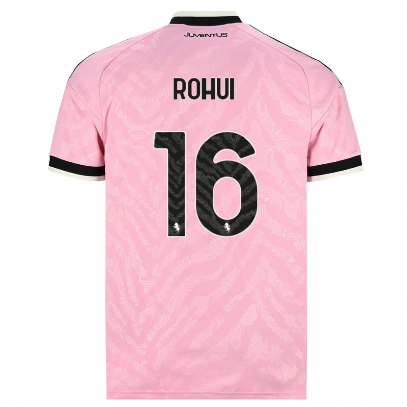 Danxen Uomo Maglia Jonas Rohui #16 Rosa Nero Kit Gara Away 2026/27 Maglietta