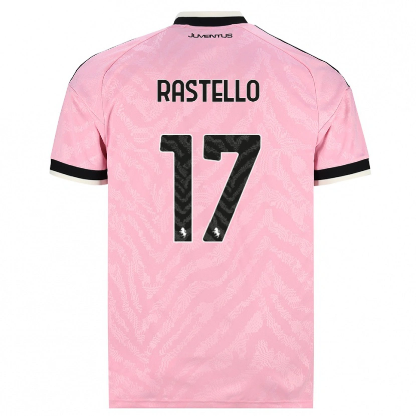 Danxen Uomo Maglia Edoardo Rastello #17 Rosa Nero Kit Gara Away 2026/27 Maglietta
