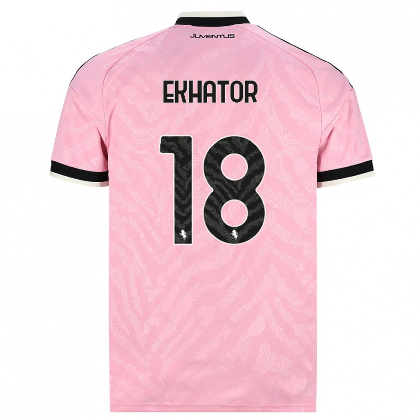 Danxen Uomo Maglia Jeff Ekhator #18 Rosa Nero Kit Gara Away 2026/27 Maglietta