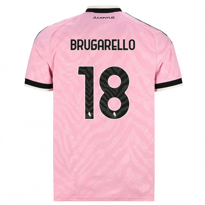 Danxen Uomo Maglia Mattia Brugarello #18 Rosa Nero Kit Gara Away 2026/27 Maglietta