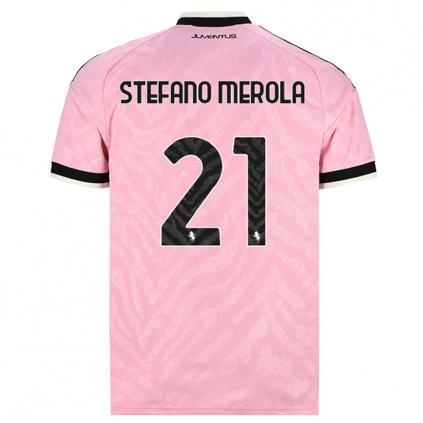 Danxen Uomo Maglia Antonio Stefano Merola #21 Rosa Nero Kit Gara Away 2026/27 Maglietta