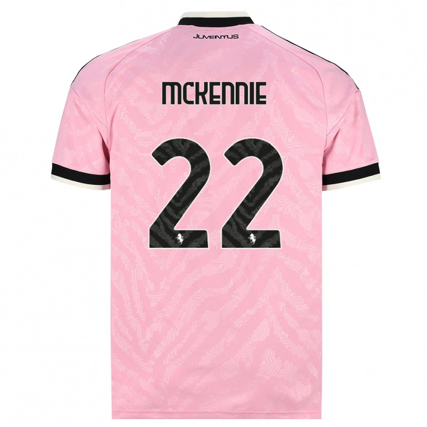 Danxen Uomo Maglia Weston Mckennie #22 Rosa Nero Kit Gara Away 2026/27 Maglietta