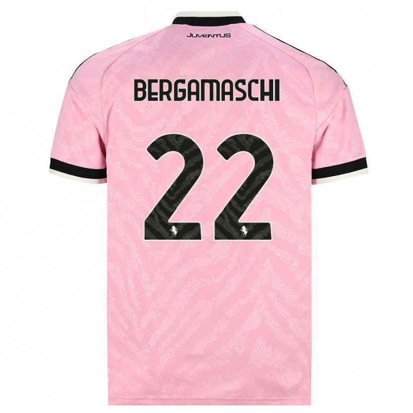 Danxen Uomo Maglia Valentina Bergamaschi #22 Rosa Nero Kit Gara Away 2026/27 Maglietta