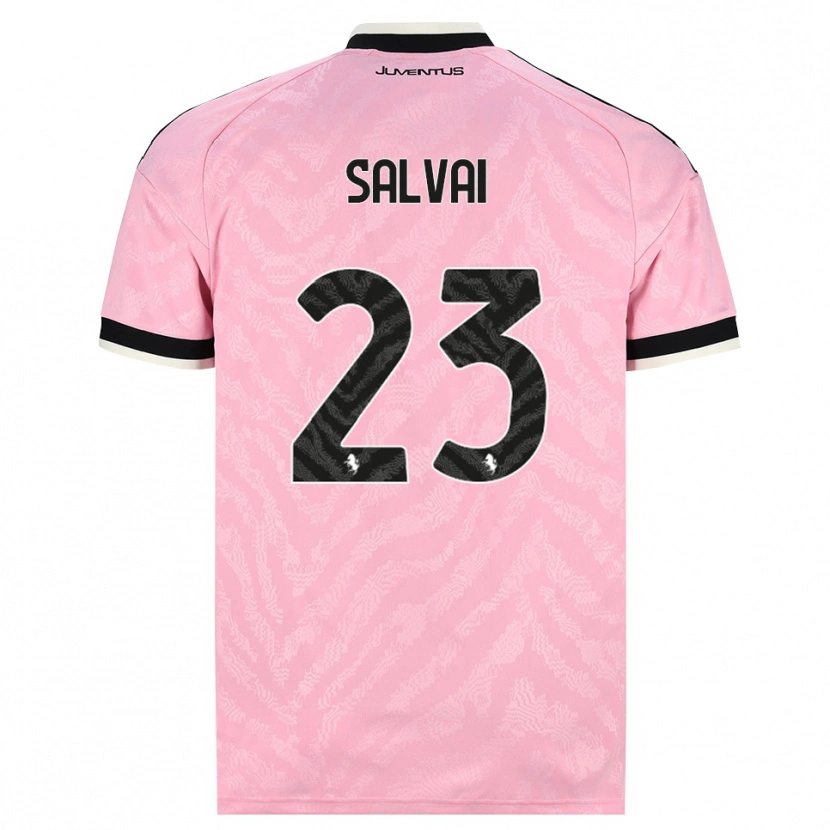 Danxen Uomo Maglia Cecilia Salvai #23 Rosa Nero Kit Gara Away 2026/27 Maglietta