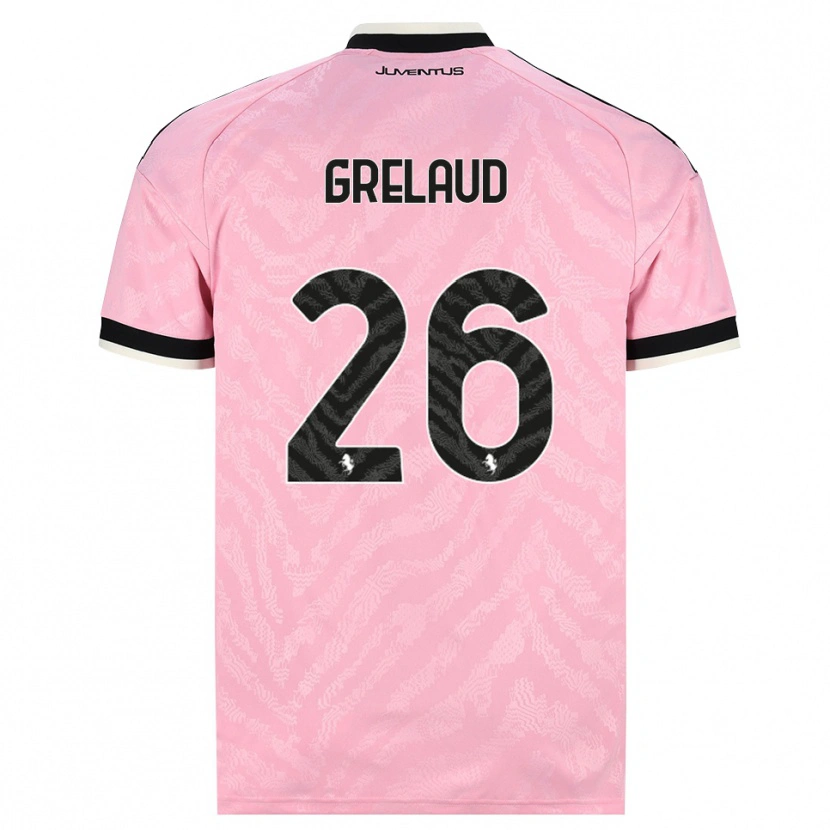 Danxen Uomo Maglia Josue Grelaud #26 Rosa Nero Kit Gara Away 2026/27 Maglietta