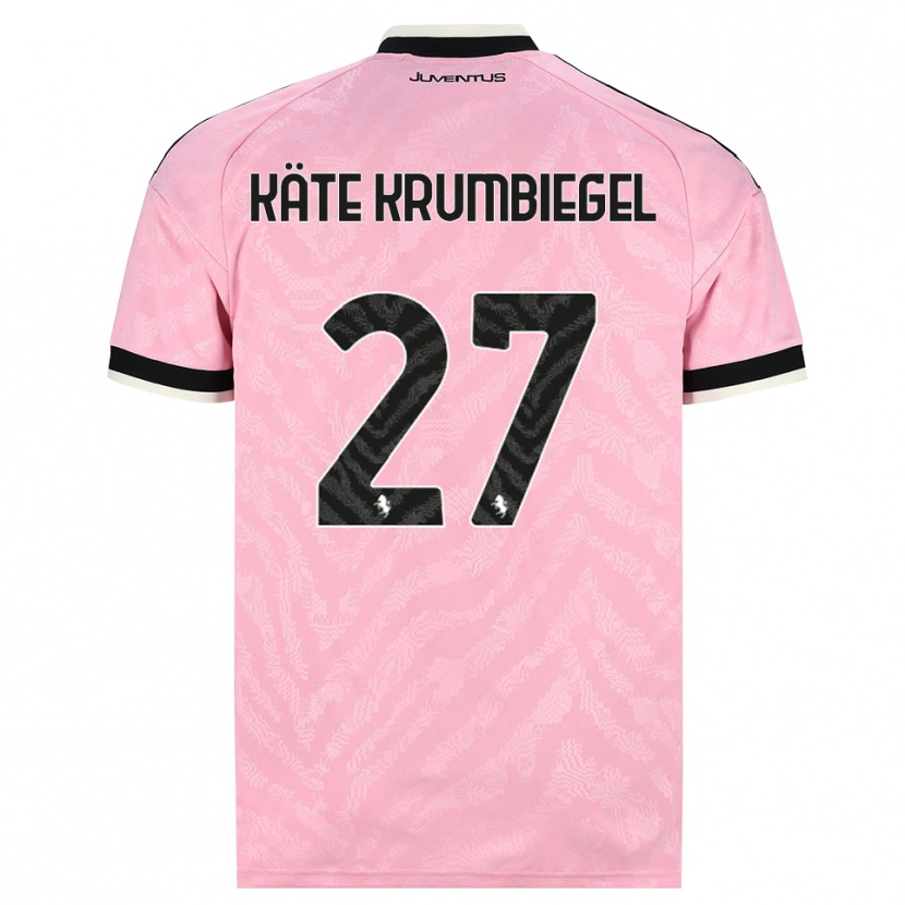 Danxen Uomo Maglia Paulina Käte Krumbiegel #27 Rosa Nero Kit Gara Away 2026/27 Maglietta