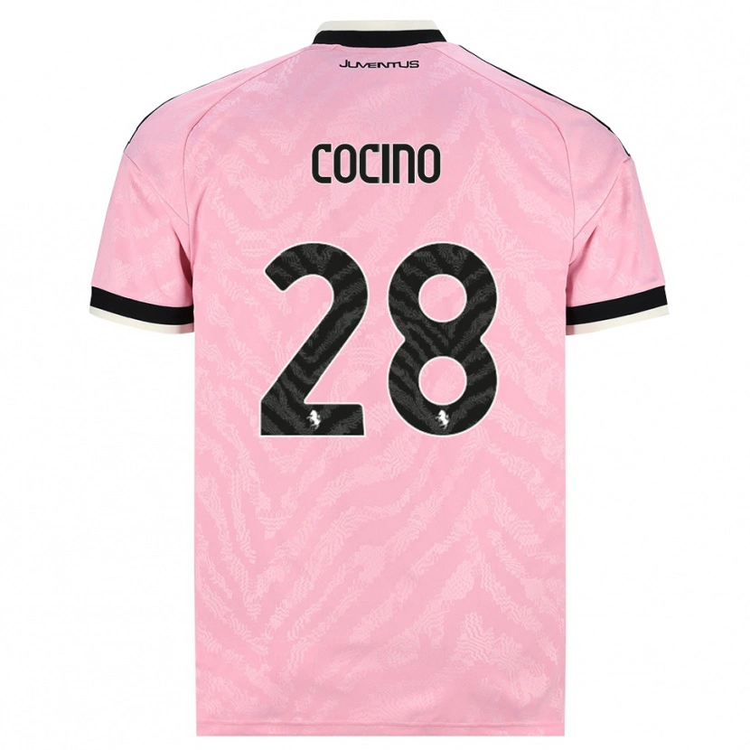 Danxen Uomo Maglia Martina Cocino #28 Rosa Nero Kit Gara Away 2026/27 Maglietta