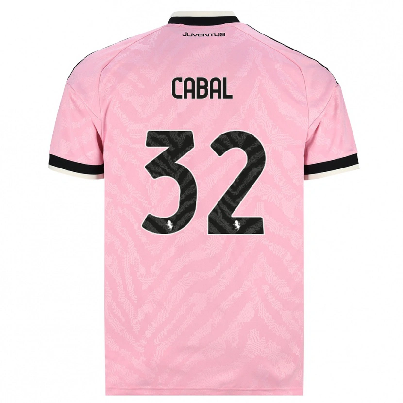 Danxen Uomo Maglia Juan Cabal #32 Rosa Nero Kit Gara Away 2026/27 Maglietta