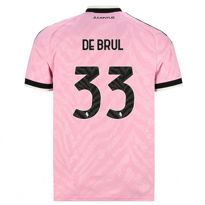 Danxen Uomo Maglia Maxime De Brul #33 Rosa Nero Kit Gara Away 2026/27 Maglietta