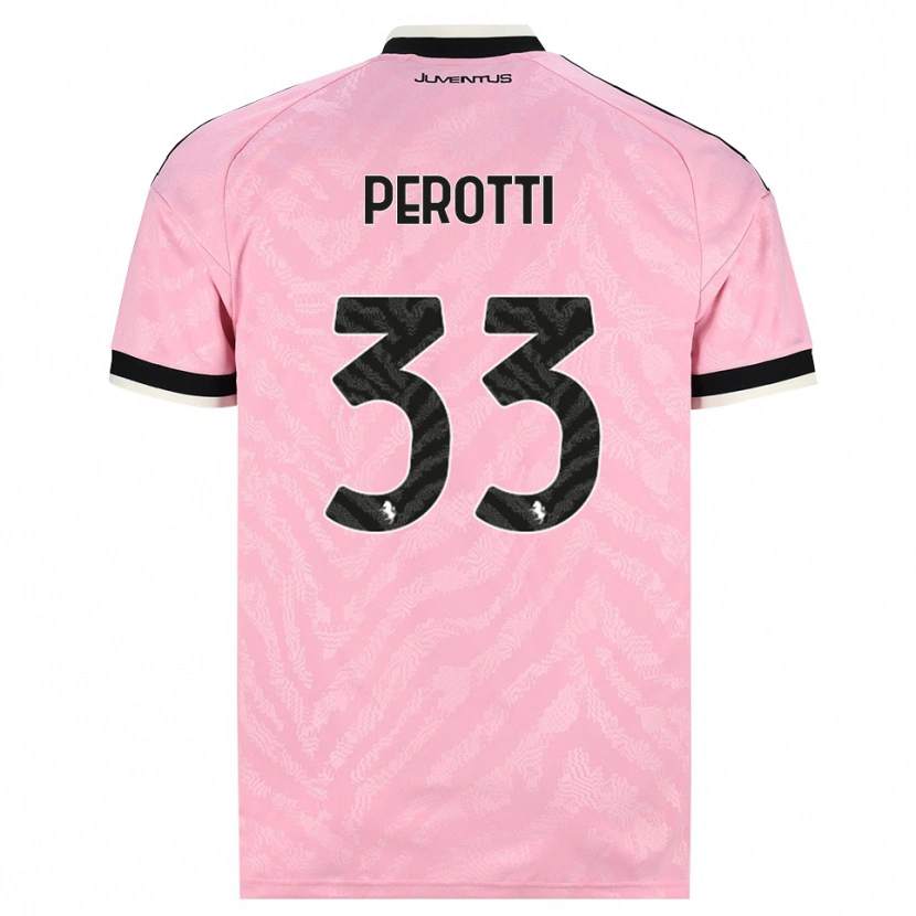 Danxen Uomo Maglia Clemente Perotti #33 Rosa Nero Kit Gara Away 2026/27 Maglietta