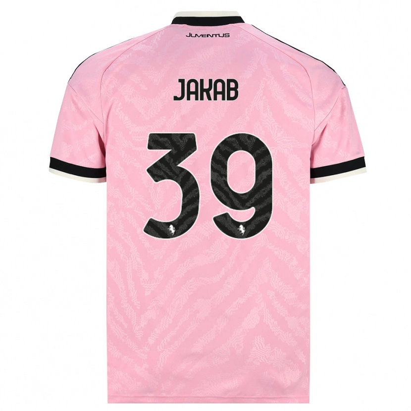 Danxen Uomo Maglia Mátyás Jakab #39 Rosa Nero Kit Gara Away 2026/27 Maglietta